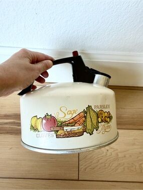 Vintage Regal Aluminum Food Themed Tea Kettle